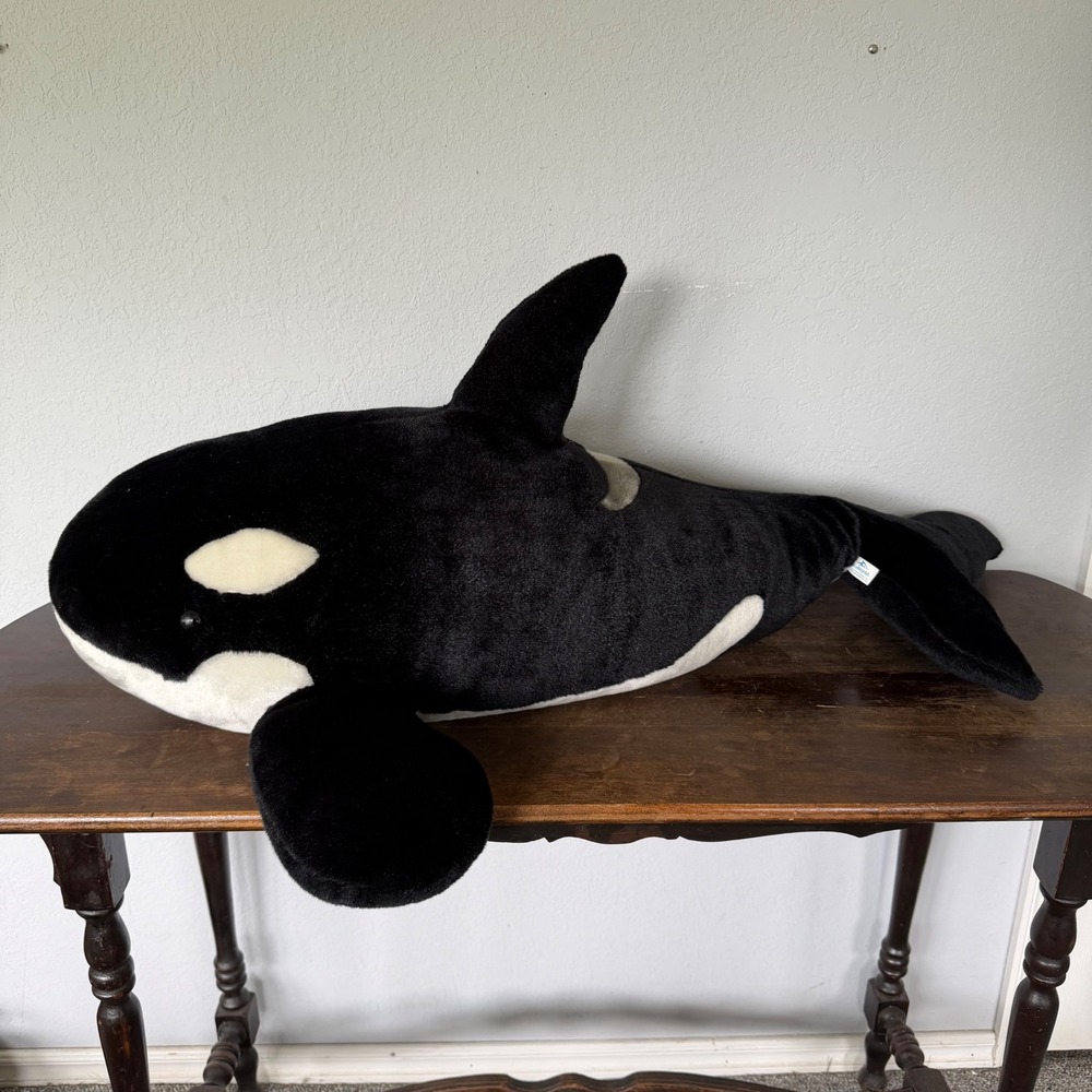 Giant Sea World Shamu Killer Whale Orca Plush Stuffed Animal 36" memorabilia